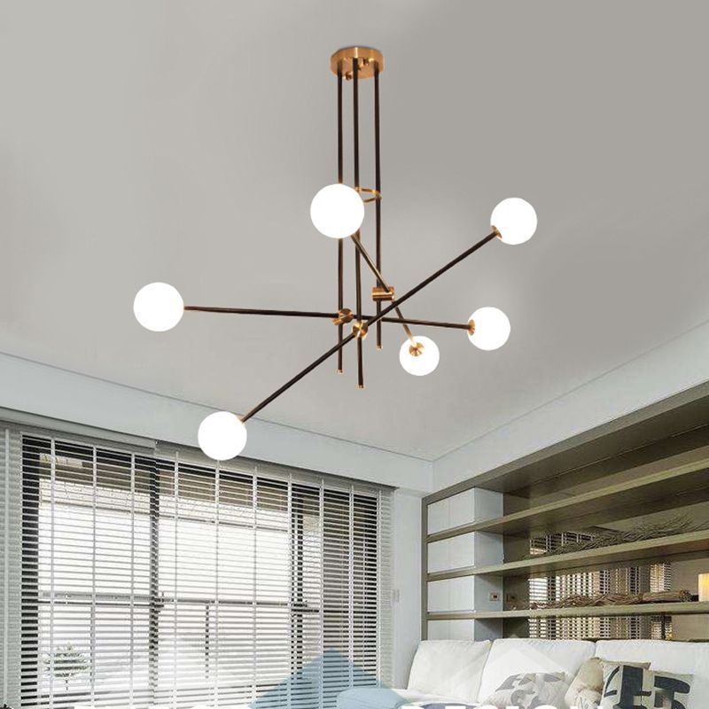 Metal and Glass Chandelier Lighting Fixture Modern Chandelier Pendant Light for Sitting Room