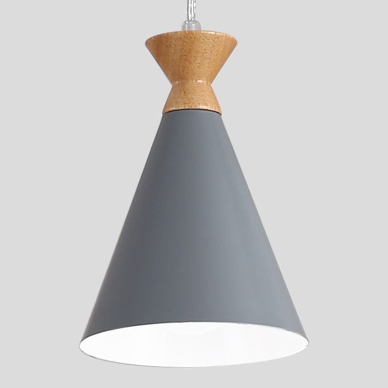 Modern Style Cone Shade Hanging Light Metal 1 Light Hanging Lamp for Bedroom