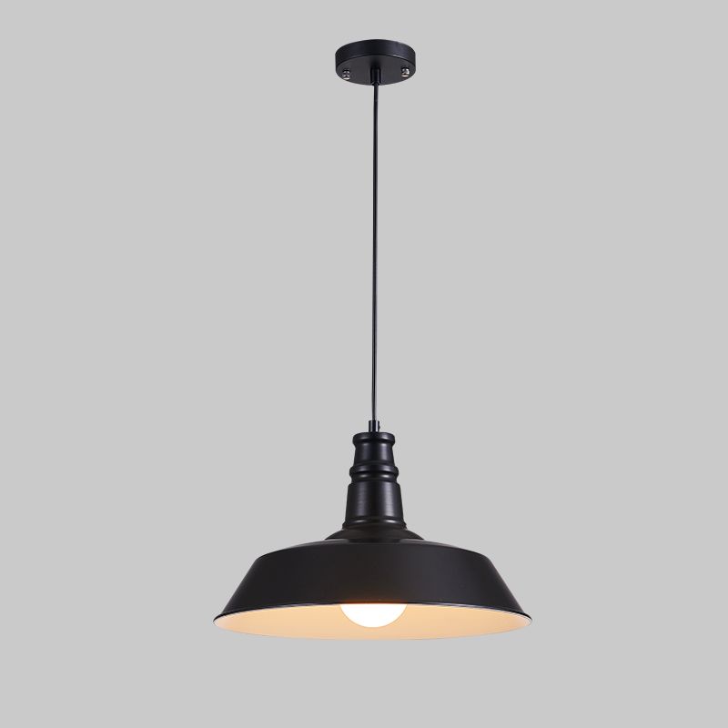Lampada a sospensione a forma di fienile multicolore Metal industriale 1 ristorante Bulb Hanging Light