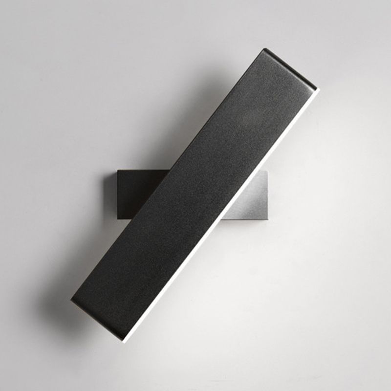 Rectangle Shape Metal Wall Light Modern Style Single Light Wall Mount Lighting