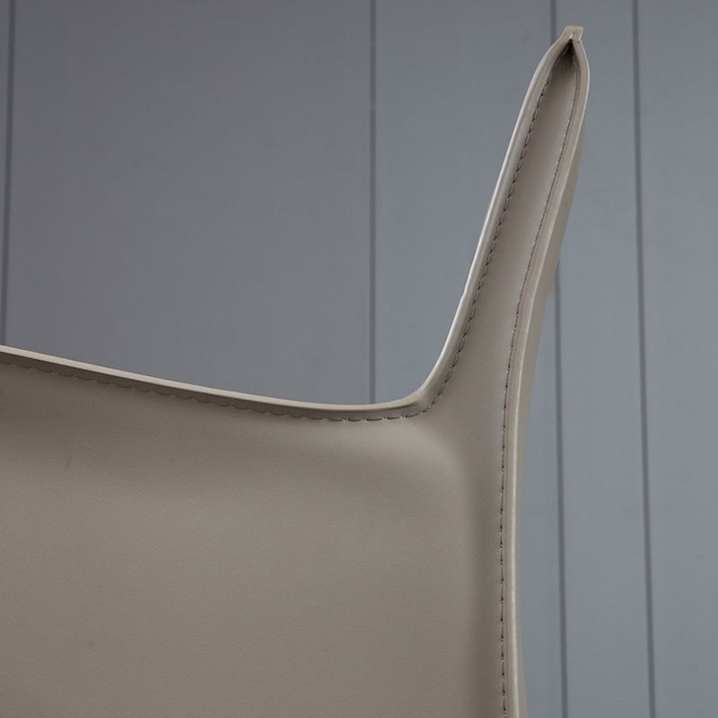 Dining Room Upholstered Arm Chair Faux Leather Parsons Chair