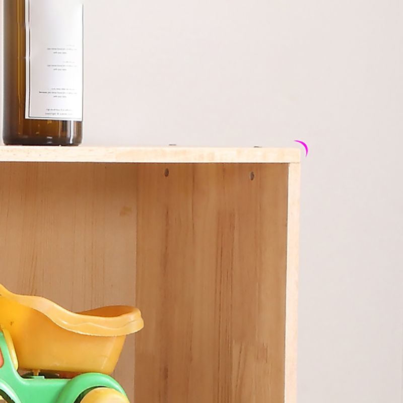 Contemporary Standard Bookshelf Wooden Natural Bookcase with Shelves