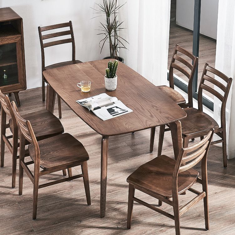 Solid Wood Dining Table Contemporary Style Dining Site Table with 4-foot