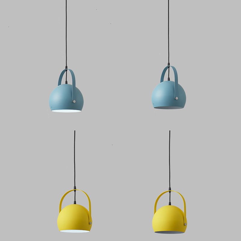 Modern Creative Macaron Pendant Light Lacquered Aluminium Hanging Lamp for Dining Rooom