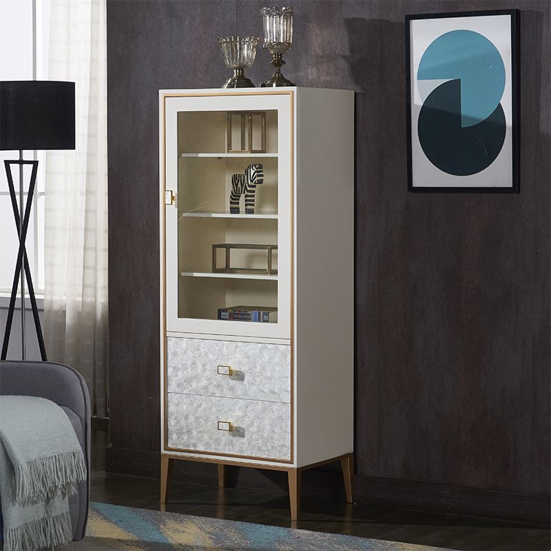 Glam Living Room Dining Server Cabinets Adjustable Shelving Sideboard Table