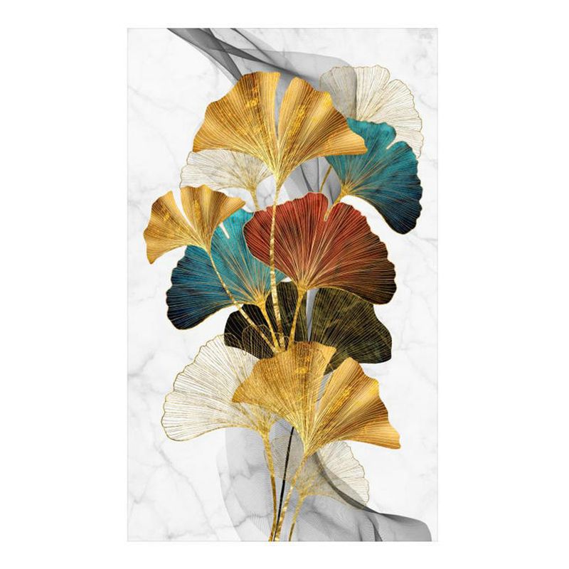 Wit minimalistisch vloerkleed polyester abrikoos bladkleed wasbaar vloerkleed voor woningdecoratie