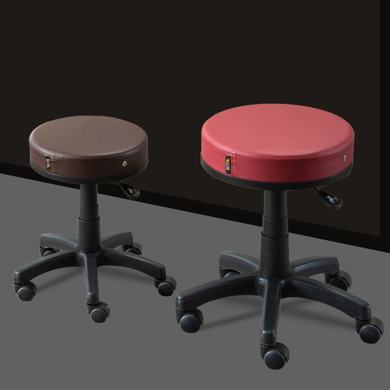Contemporary Swivel Adjustable Height Bar Stool Indoor Bar Stool with Backless