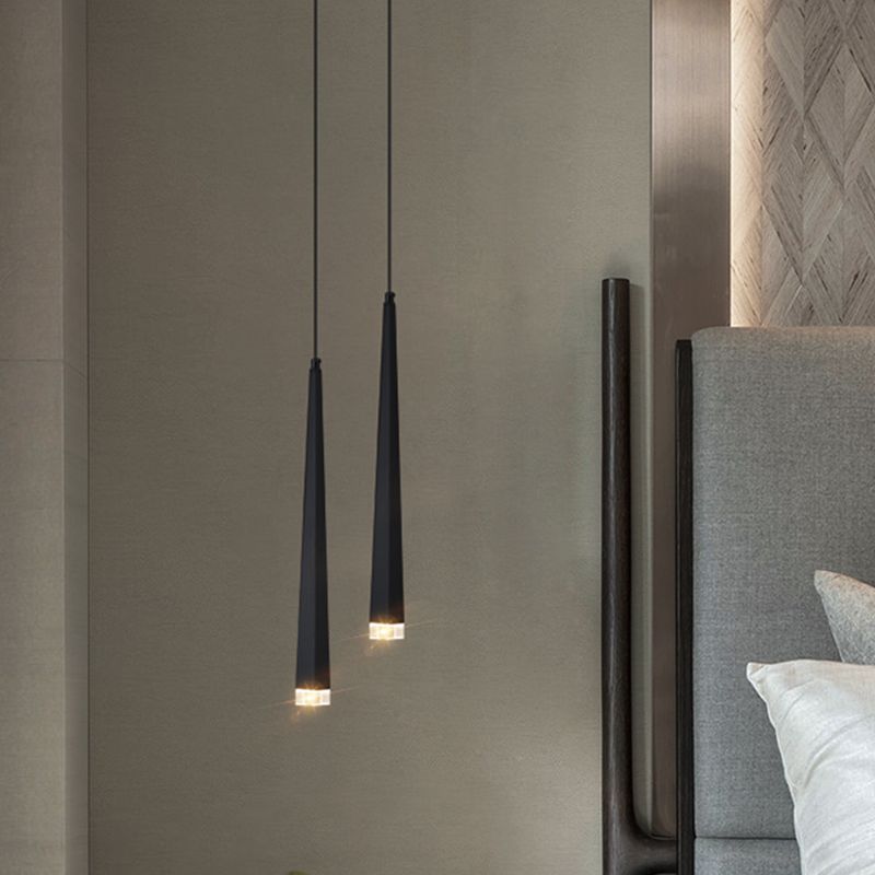 Lineare Anhängerleuchten moderne LED -Aufhängung Anhänger Licht mit weißem Acrylschatten