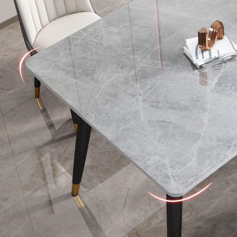 Modern Dining Table Rectangle Sintered Stone Dinner Table for Dining Room