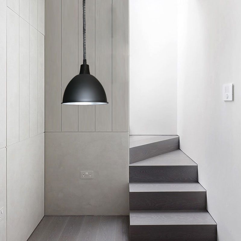 Accesorio de iluminación colgante de domo de metal estilo nórdico lámpara de techo colgante para comedor