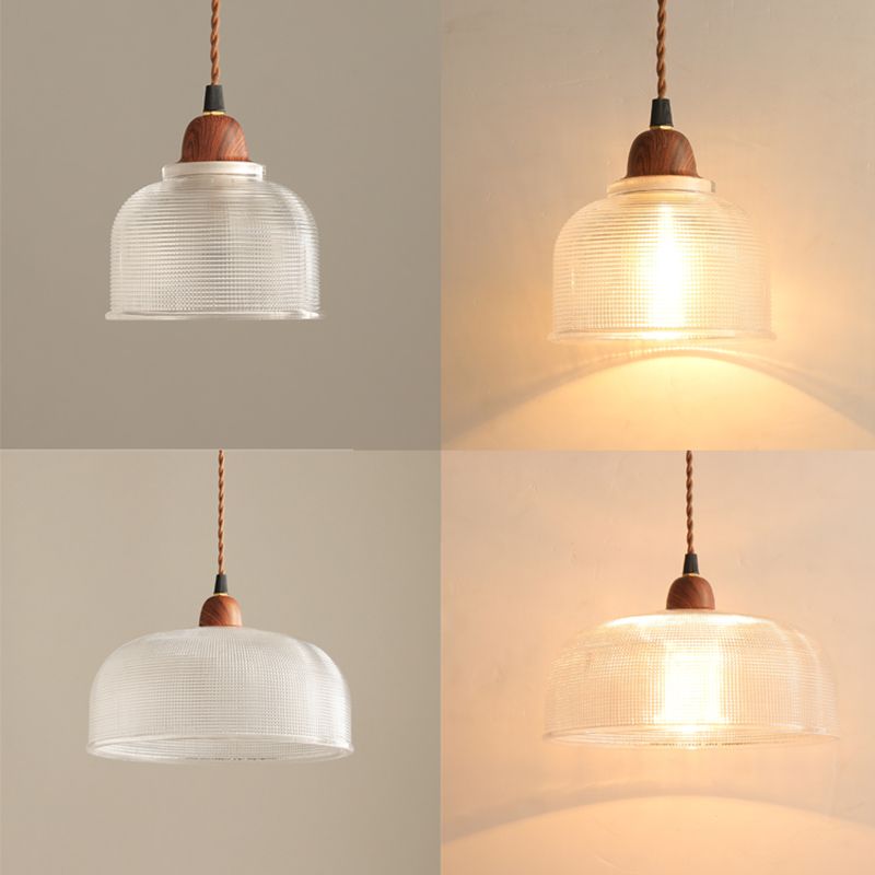 Verre Hanging Lights Modern Style 1 Tête Hanging Mount Fixture pour le salon