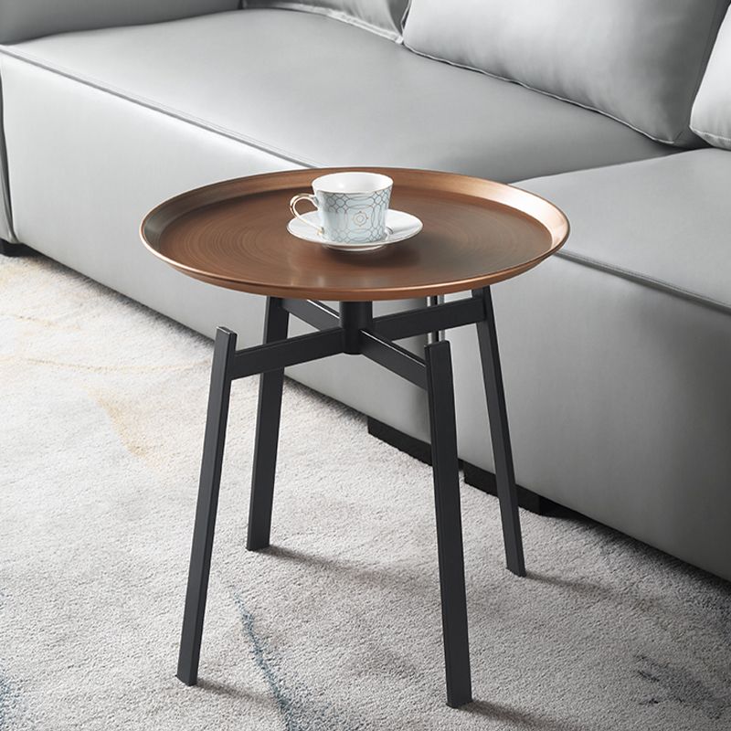 4 Legs Round Corner Table Side Tray Top End Table for Living Room