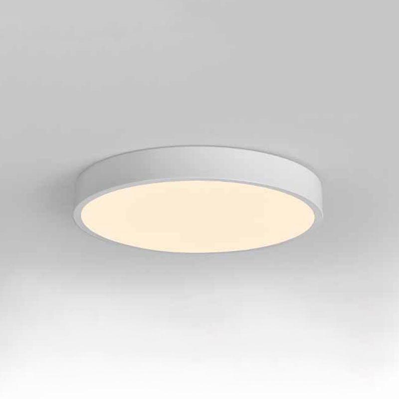 Round Shape LED Ceiling Lamp Macaroon Modern Simple Style Iron 1 Light Flush Mount for Bedroom Aisle