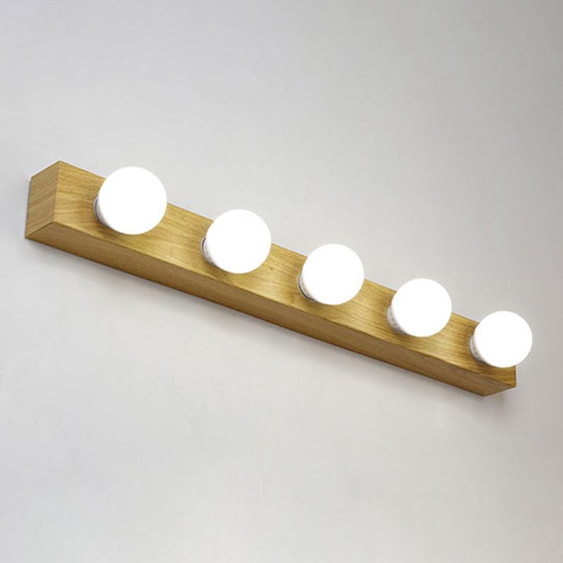 Rectangle Vanity Sconce Lights Ultra-modern Wood Wall Sconce Lighting for Bathroom