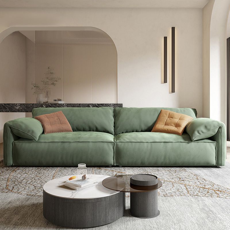 Tissu salon Pillow Top Arm Coussins standard Settee Green