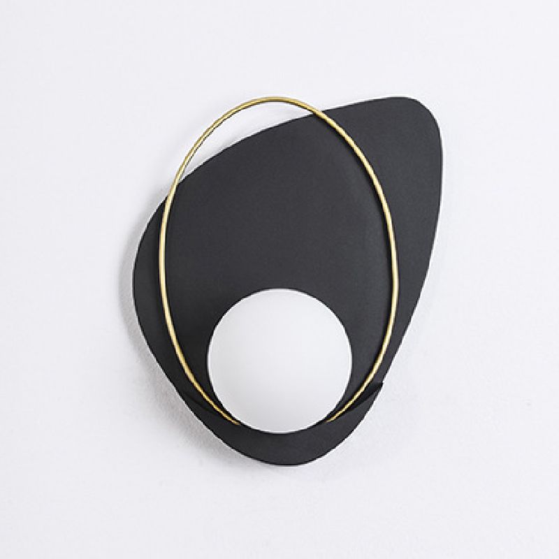 Modern Style Ball Shade Wall Sconce Metal 1 Light Sconces for Bedroom