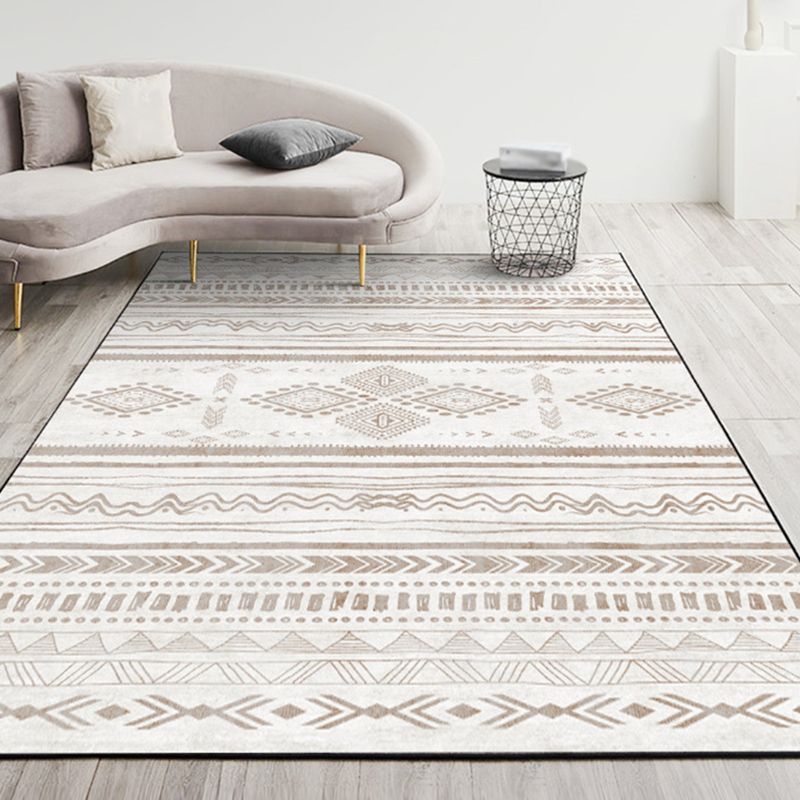 Alfombra de poliéster de alfombra marroquí marrón alfombra sin deslizamiento para decoración del hogar