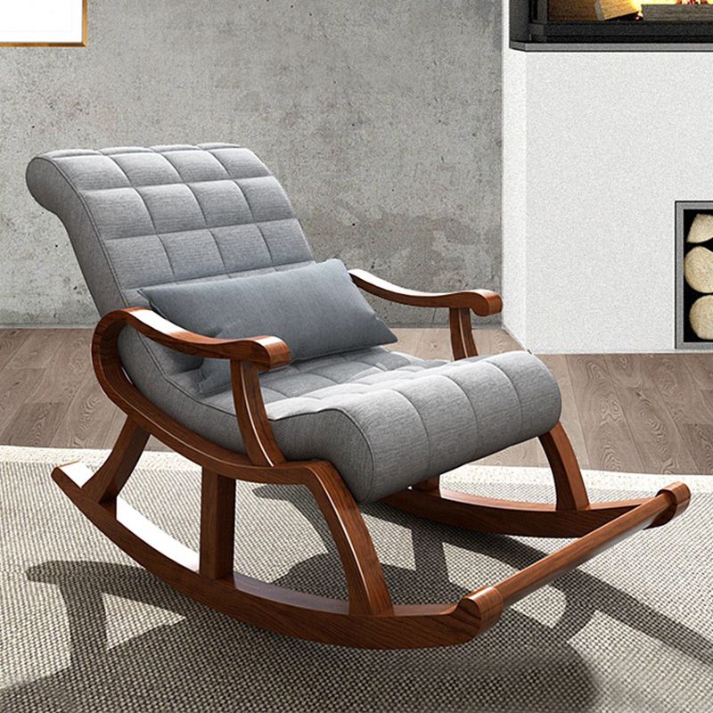 Accent Chair 26.37" L x 59.05" W x 35.03" H Solid Wood Frame Lounge Chair