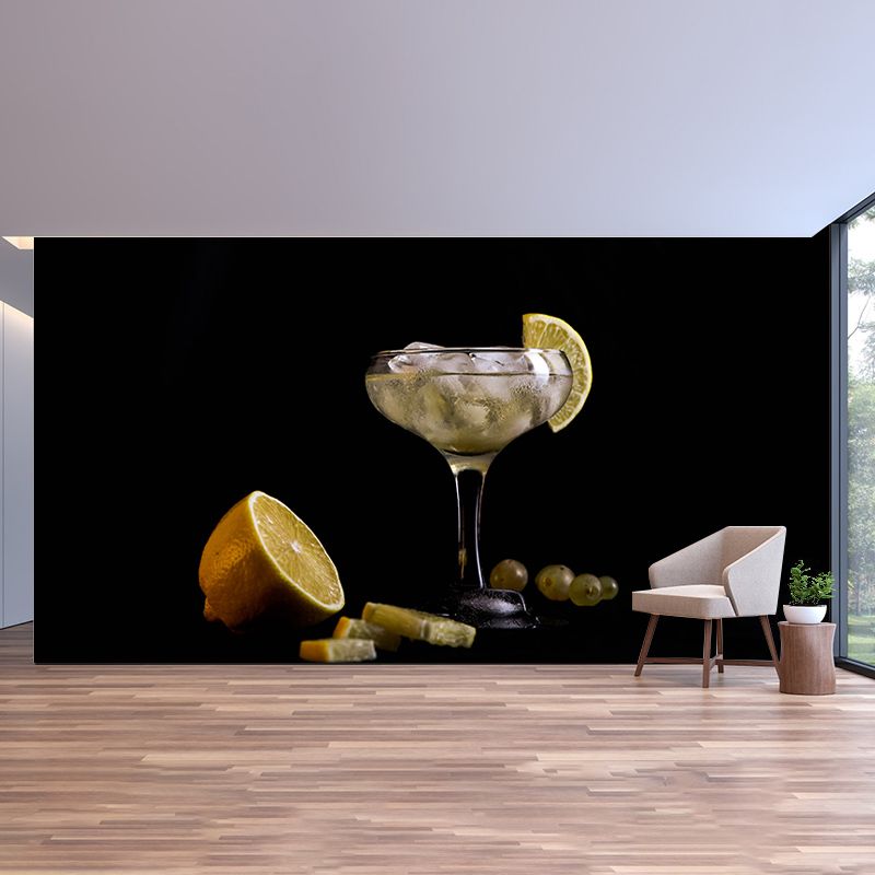 Nordic Style Wine Glass Mural Moisture Resistant Wall Art for Wine Shop, Made to Measure