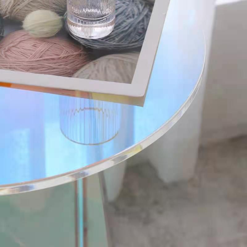 Light Luxury Gradient Colorful Coffee Table Round Oval Acrylic Coffee Table