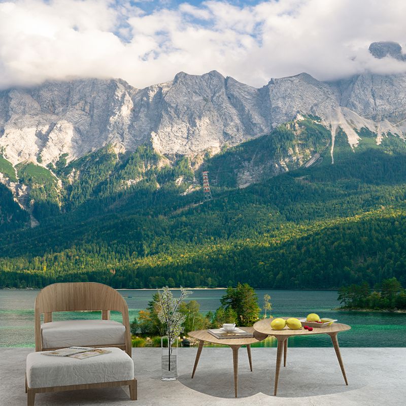 High Mountain View Mural Decal for Home Sitting Room Bedroom, Made to Measure