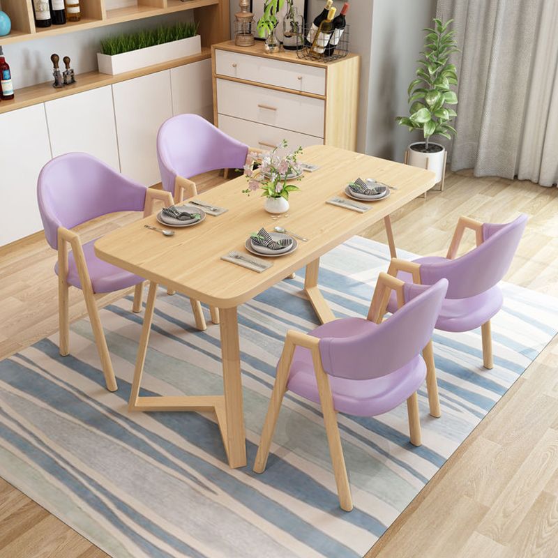 Modern 1/2/5 Pieces Dining Set Rectangle Wood Dining Table Set for Dining Room