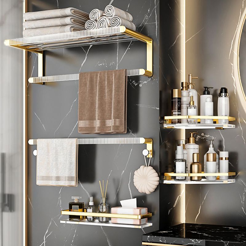 Metal and Acrylic Bathroom Accessory Set Transparent Bathroom Hardware
