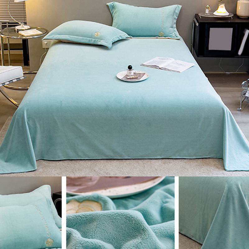 Solid Color Bed Sheet Set Breathable Polyester Bed Sheet Set