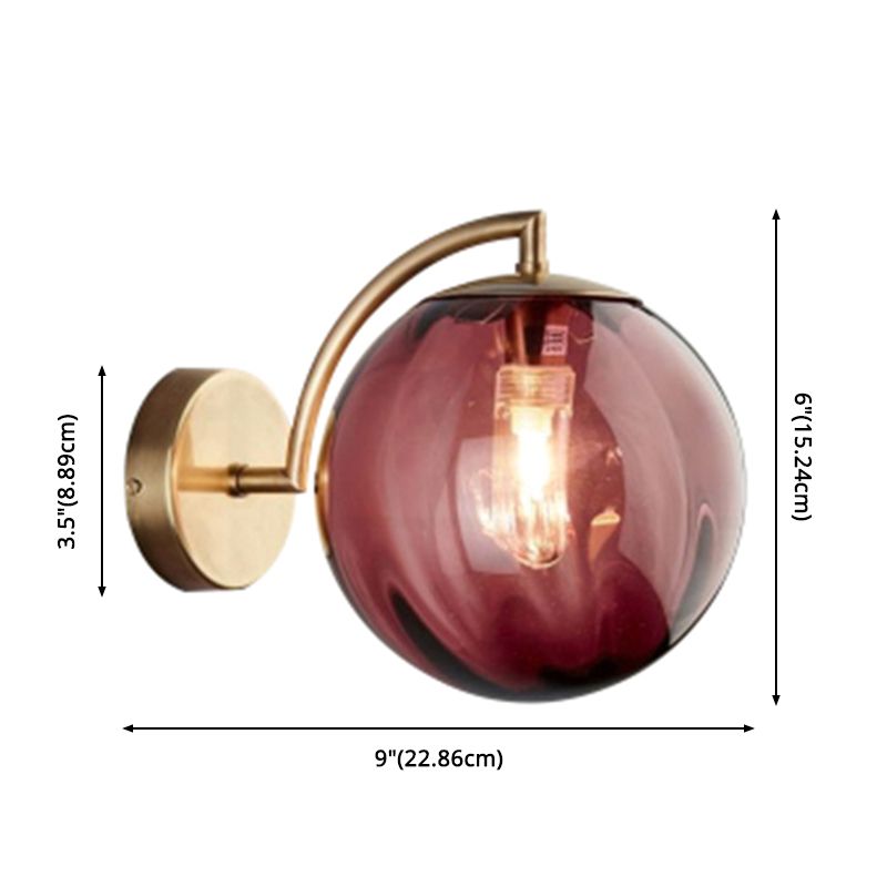 Moderne Simplicity Globe Wandmontierte Leuchtenmontage Glasmontage Leuchte für Wohnzimmer