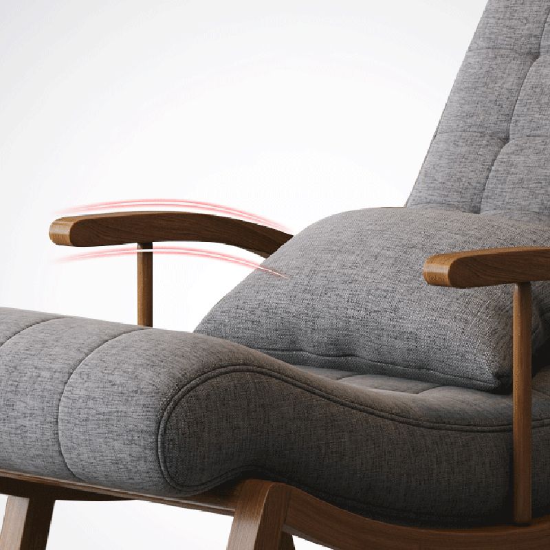 25.59" L x 46.45" W x 31.10" H Lounge Chair Solid Wood Frame Accent Chair for Living Room