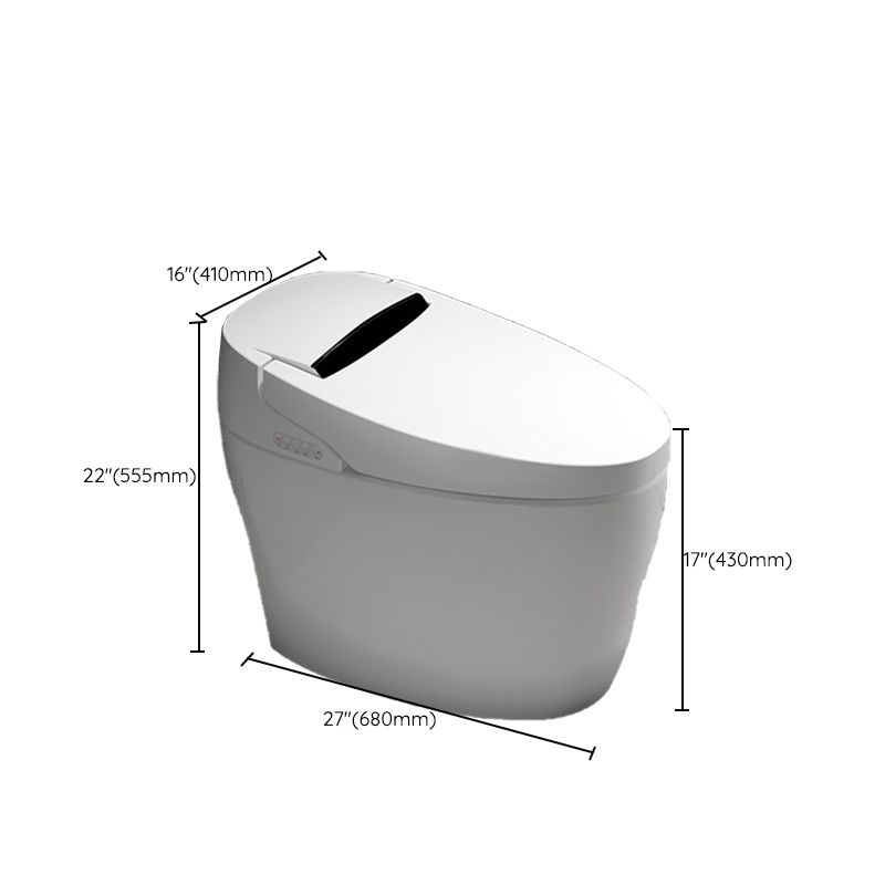 Contemporary Floor Mount Toilet Heated Seat Included Urine Toilet for Bathroom