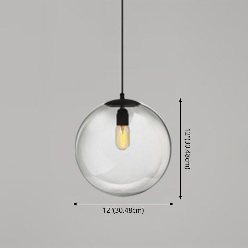 Globe Hanging Pendant Light Modern Simple Glass Pendant Light Fixtures for Restaurant