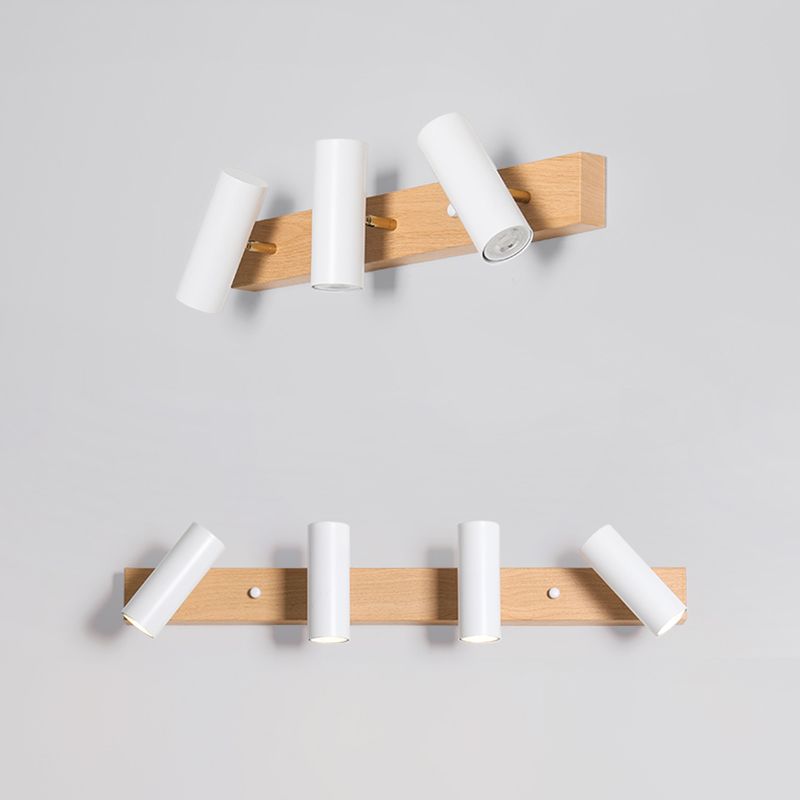 Lámpara de tocador de forma de cilindro de tocador de tocador de hierro de estilo nórdico con sombra de metal para dormitorio