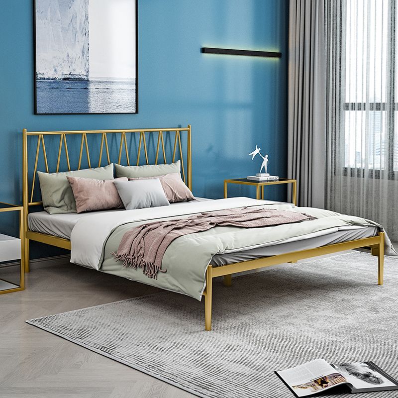 Metal Open-Frame Bed Minimalist Mattress Included Standard Bed