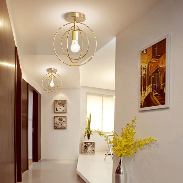 Luce semi-filo a gusto aperta a 1 luce Moderna Luce in metallo moderno