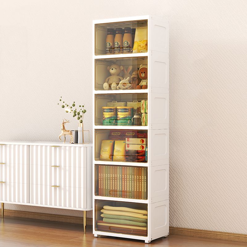 5-Door Storage Cabinet with Legs Contemporary Non-Hanging Armoire