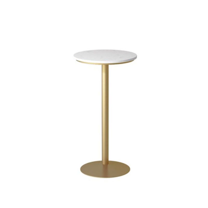 Nordic Marble Bar Table 42-inch Height Gold Metal Base Bistro Table