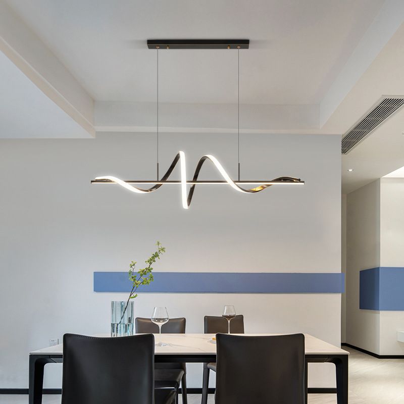 2-Light Geometric Island Pendant Lighting Modern Metal Island Light Fixtures