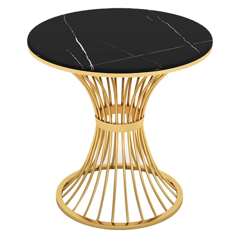 Glam Faux Marble Dining Table Metal Dining Table for Home Use