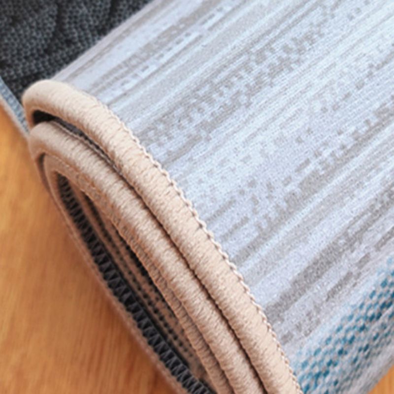 Tapis d'intérieur Simple de couleur unie, en Polyester, imprimé de plumes, avec support antidérapant, pour la décoration de la maison