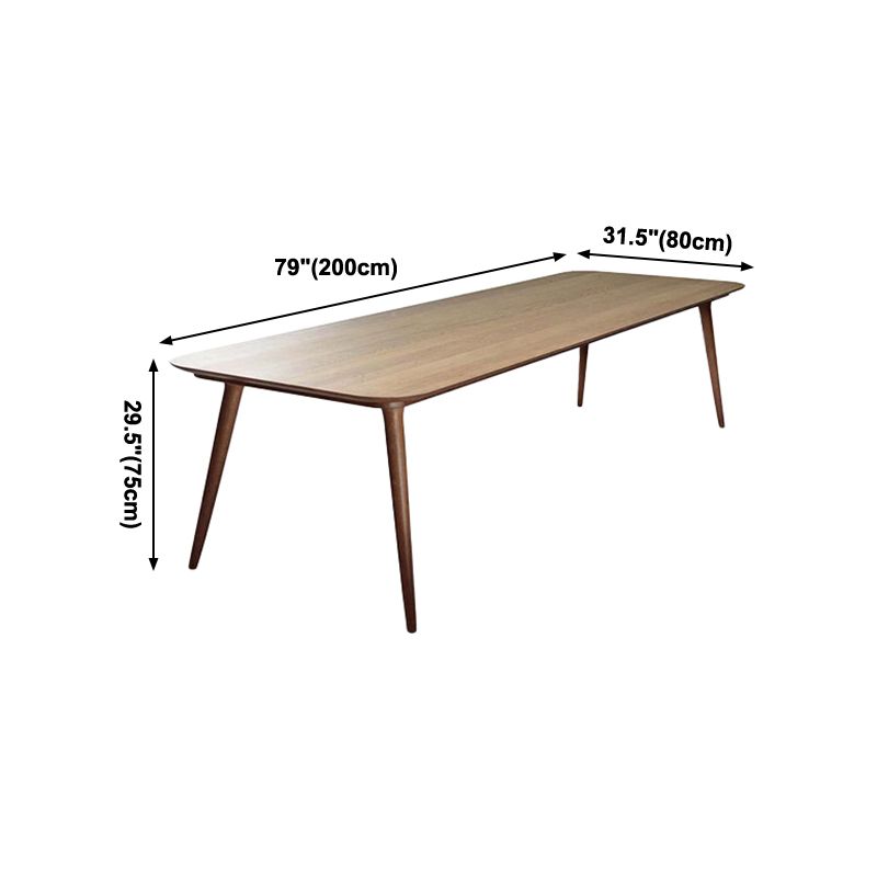 Rectangle Dining Site Table Modern Style Solid Wood Dining Room Collection with 4-foot