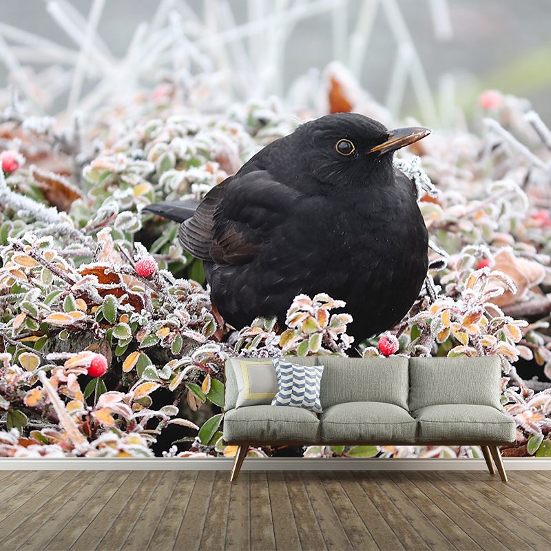 Bird Contemporary Mural Wallpaper Mildew Resistant Wall Decor for Accent Wall