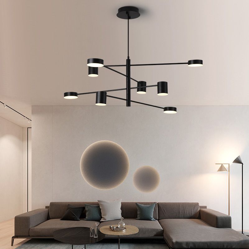 Moderne stijl LED kroonluchter licht Multi Light Metal hanglamp voor woonkamer