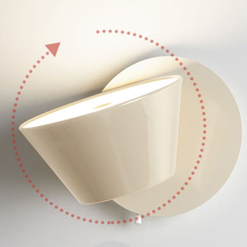 Nordic Style Metal Wall Light Colorful Rotatable Reading Wall Sconce for Bedroom