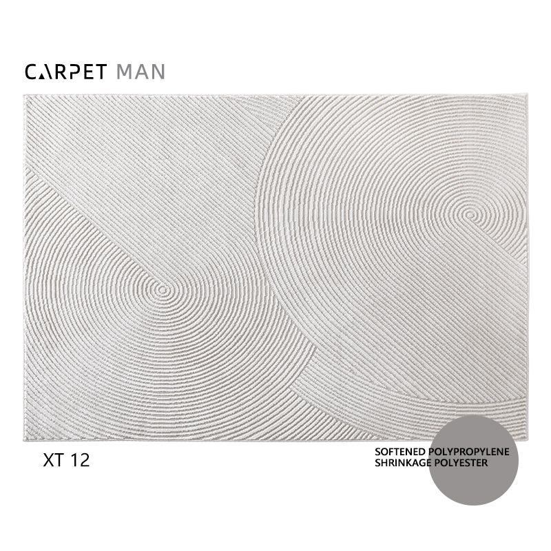 Lichtgrijze industrieel vloerkleed gemengde streepkleurige vlekbestendig vloerkleed voor woonkamer