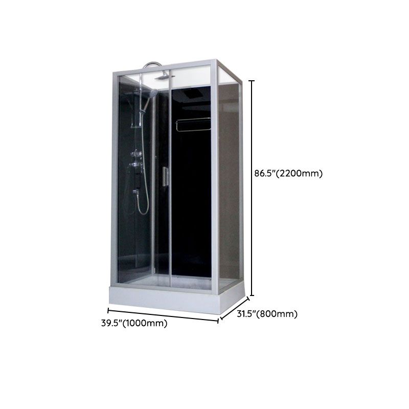 Modern Shower Kit with Base Foundation Sliding Door Shower Stall