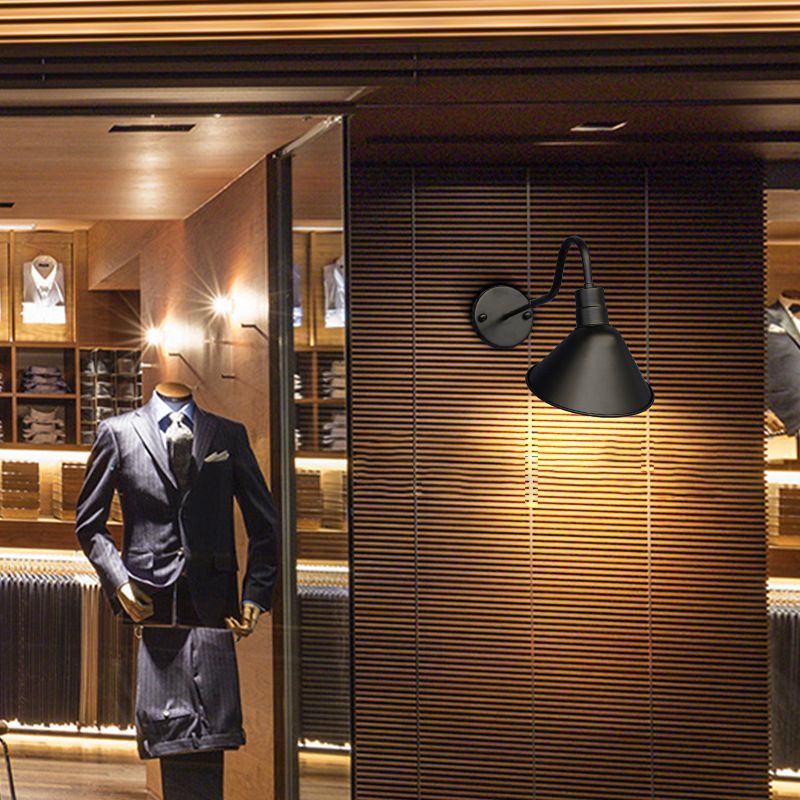 1-Light Industrial Style Wall Sconce Metal Sconces Light in for Outdoor