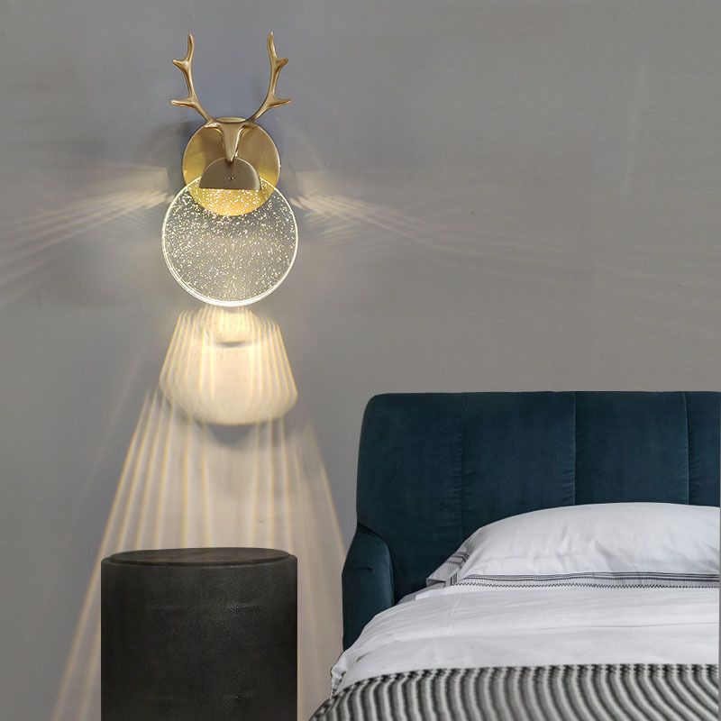 Murale moderne Mur léger de la forme de fourchette LED Appiculture murale en or pour le salon