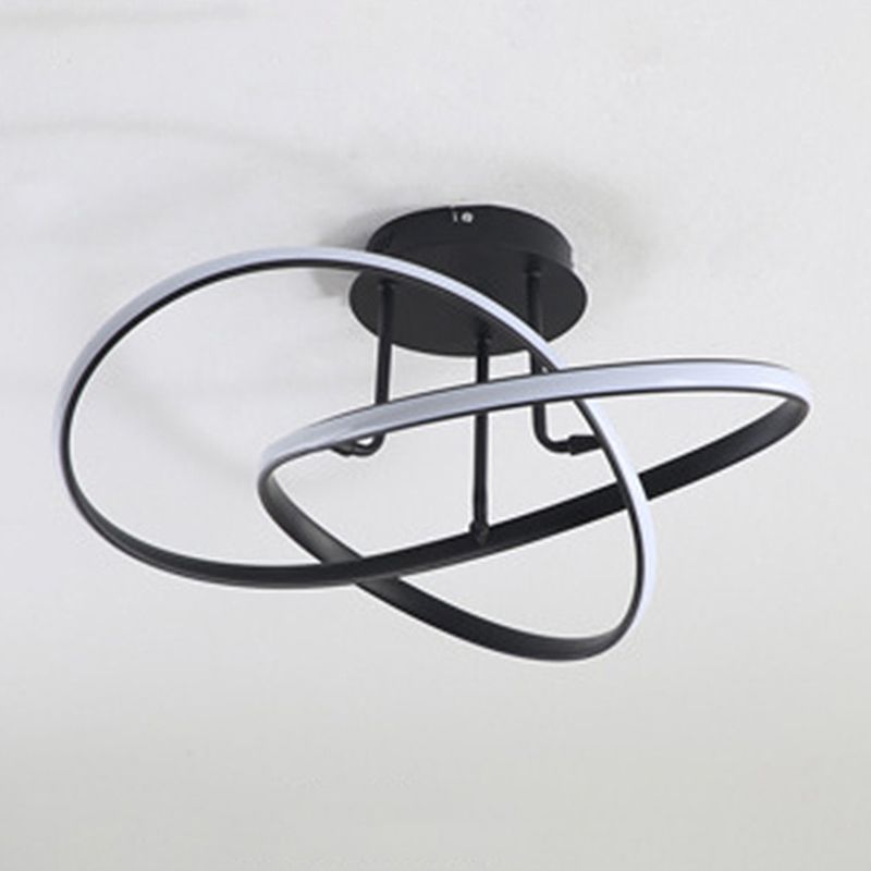 Single Black Flush Mount Lighting Unique Ceiling Light for Living Room