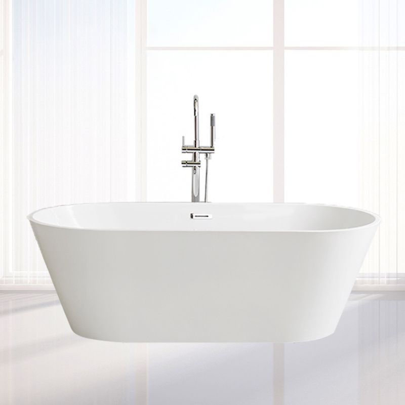 Modern Oval Freestanding Bathtub Antique Finish Soaking Bath Tub